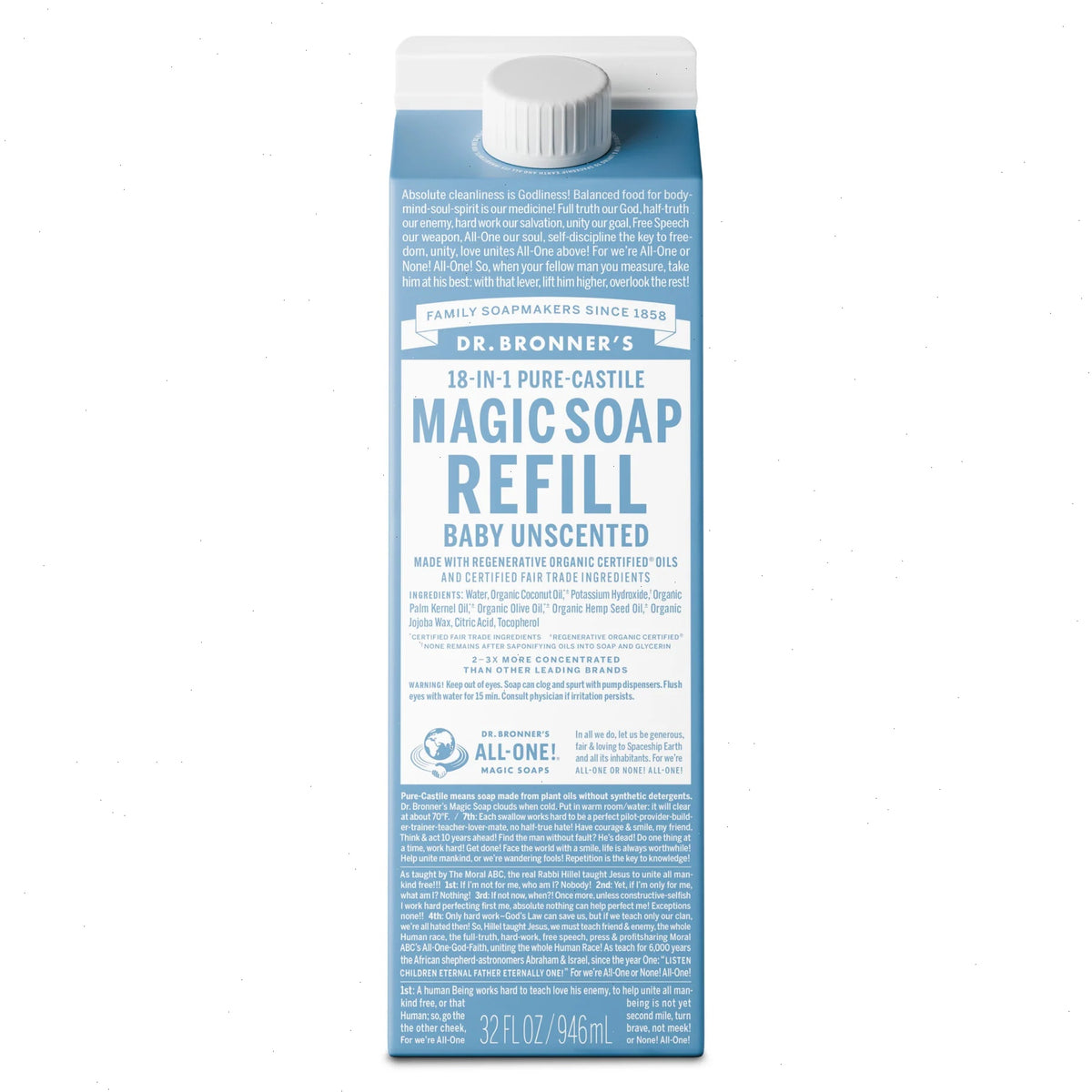 Unscented - Pure-Castile Magic Soap Refill